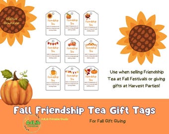 Fall Friendship Tea Tags