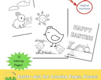 Easter Coloring Pages for Preschoolers and Kindergarten