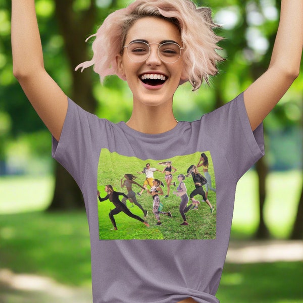 T-Shirt FOLLOW ME Sport Run in the Park Unisex Fun Beauty Art Green Design Jersey Short Sleeve Style Tee Fit all People for Hot Party Gift