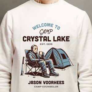 Funny Jason Voorhees Camp Crystal Lake Vintage Design (SVG PNG) image 4