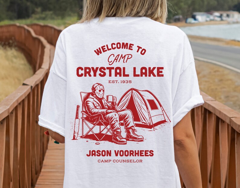 Funny Jason Voorhees Camp Crystal Lake Vintage Design (SVG PNG) image 5