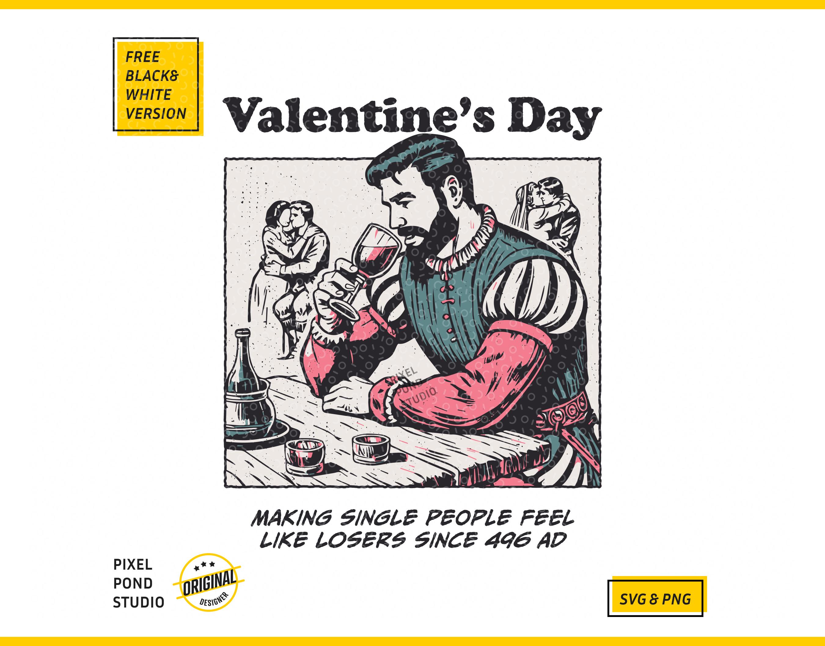 Funny Valentine's Day SVG PNG: Retro Comic Loser Design - Etsy