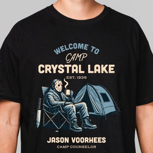 Funny Jason Voorhees Camp Crystal Lake Vintage Design (SVG PNG) image 6