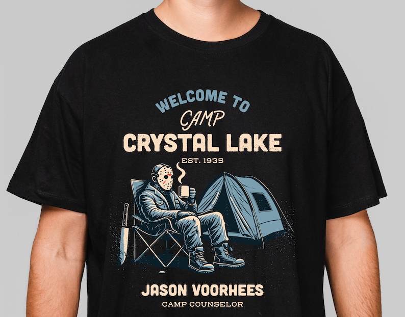Funny Jason Voorhees Camp Crystal Lake Vintage Design (SVG PNG) image 6