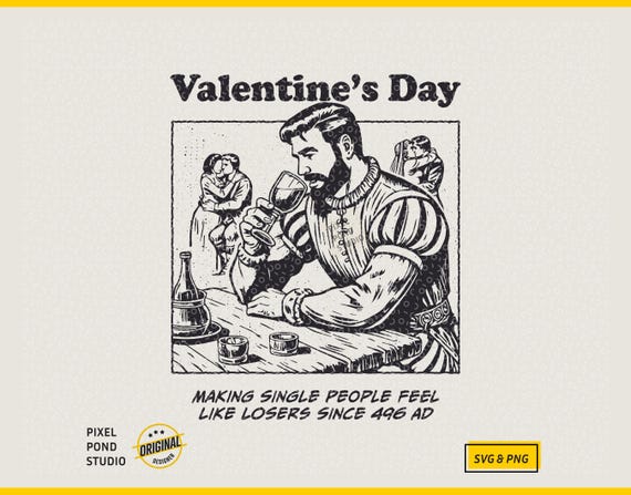Funny Valentine's Day SVG PNG: Retro Comic Loser Design - Etsy