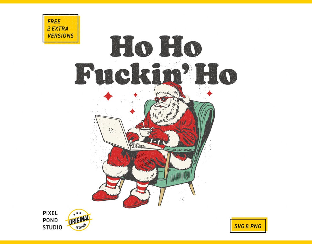 Funny Santa Laptop Christmas SVG PNG, Retro Comic Design - Etsy