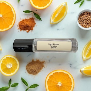 Ferocious Amber Roll On Fragrance Oil, Coconut Oil, Perfume, Sensual, Luxury Fragrance Oil, Travel Size Fragrance, 10ml