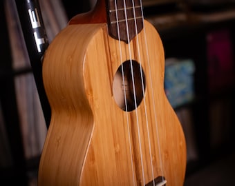 Ukulele Soprano Otso (Bamboo) - Miniature, Small, Travel, Portable, Kids Instrument, Hand-Crafted, Hand-Made, Philippines, Artisan