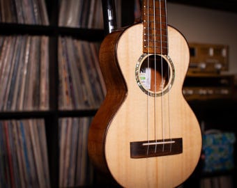 Ukulele - Englemann Spruce & Acacia, Gloss Finish) - Traditional Hawaiian Otso - Concert, Hand-Crafted, Hand-Made, Philippines
