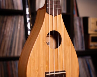 Ukulele Soprano Teardrop (Bamboo) - Miniature, Small, Travel, Portable, Kids Instrument, Hand-Crafted, Hand-Made, Philippines, Artisan