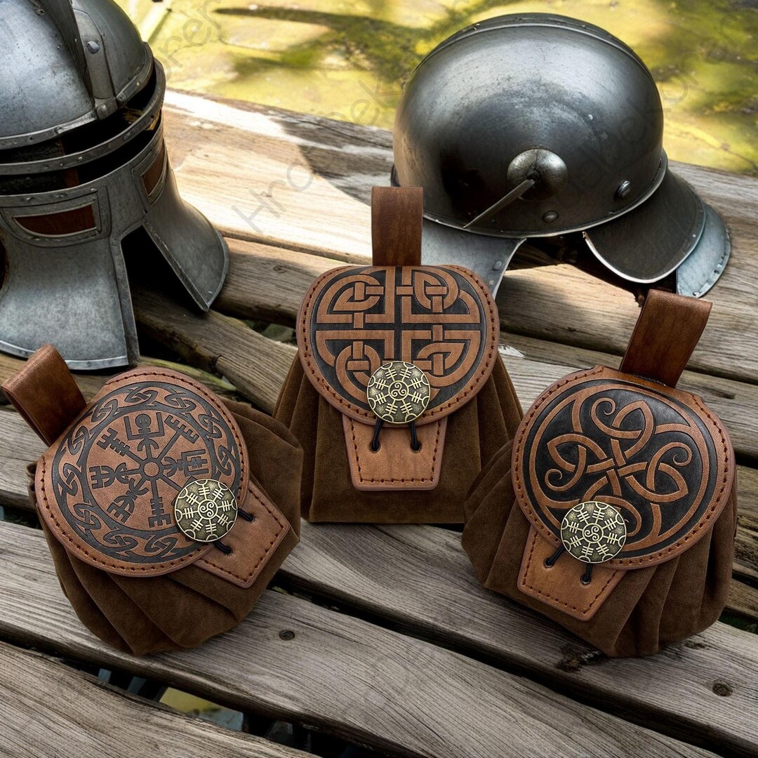 Medieval Renaissance Belt Pouch Bag, Men's Medieval Costume Accessory ...