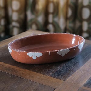 Piatto vintage in terracotta smaltata fatto a mano (anni &#39;70)