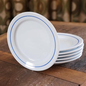 Vintage set of 6 dessert porcelain plates (1990s)