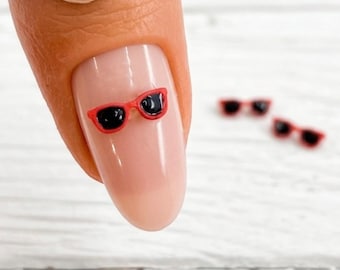 3D  Mini Sunglasses Nail Charms  Summer Beach Nails | Cute Vacation Nail Art Accessories