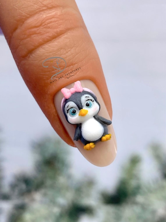 ペンギン ネイル 3d 商品説明必読 ペンギンさんネイルパーツ ネイル
