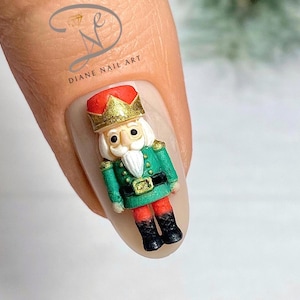 Nutcracker Nail 3D Charm/ Winter Nail Charms /Handmade 3D Xmas Charms