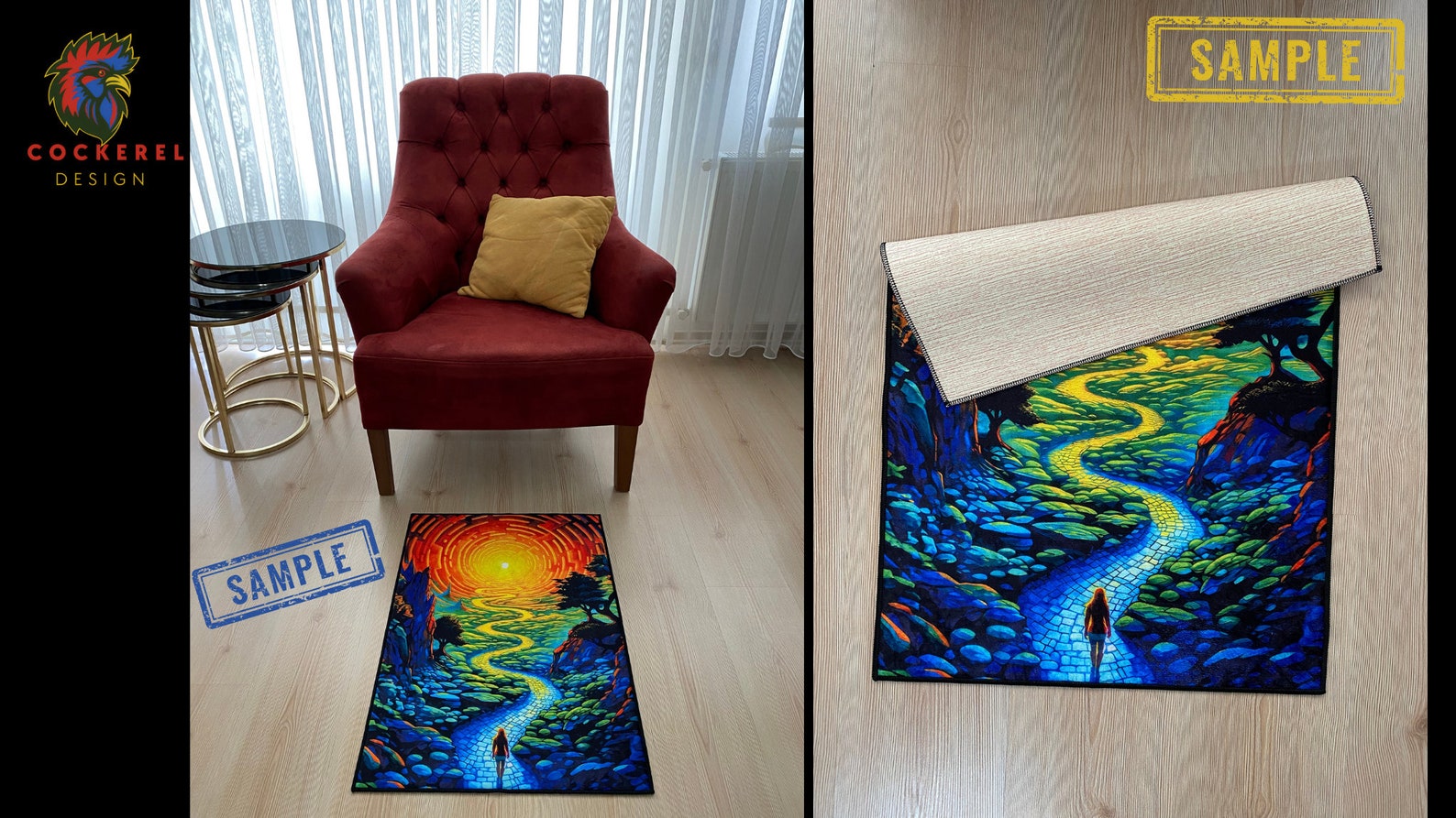 Optical İllusion Checkered Rug, Round Rug, Aged Black White Checker ...