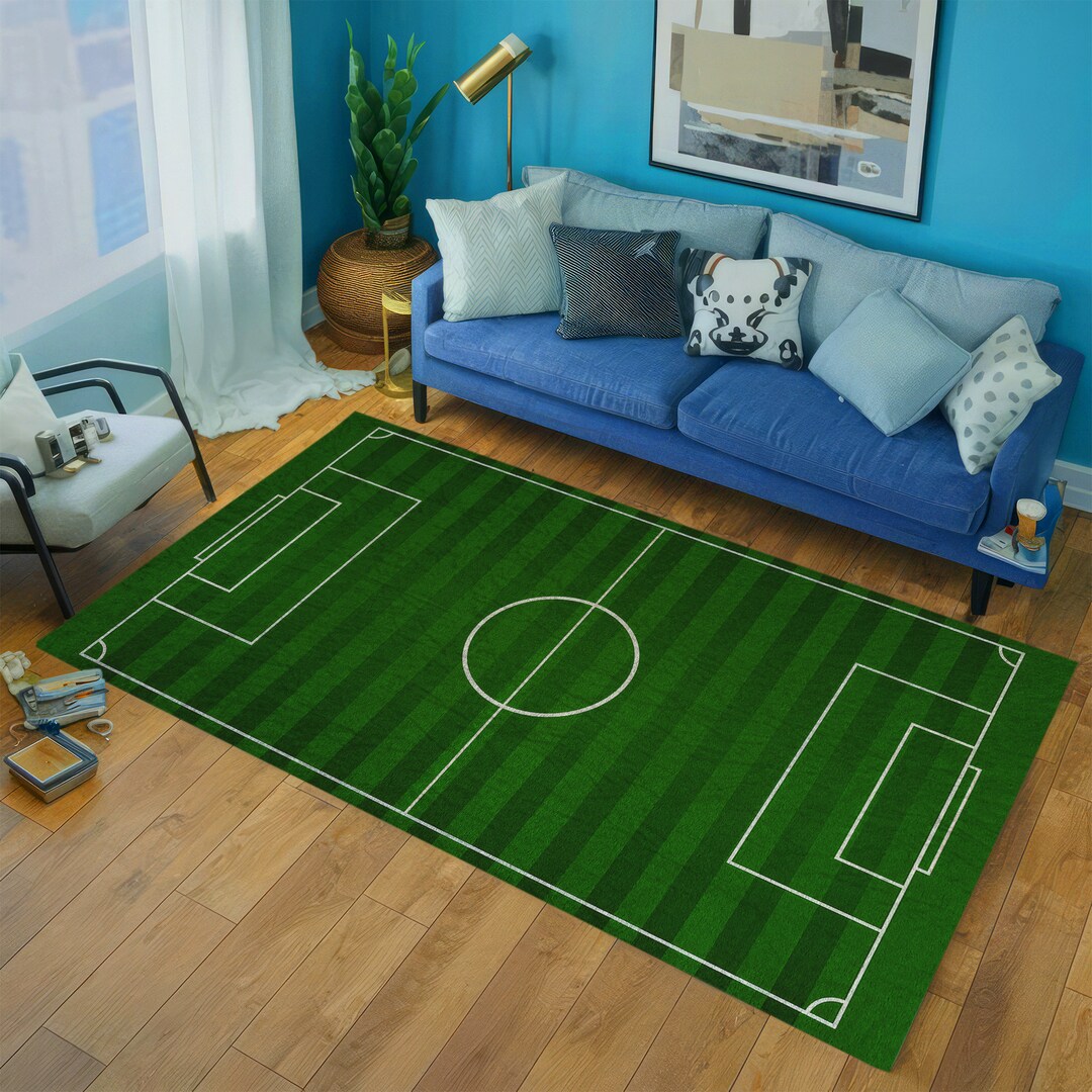 Soccer Court Rug, Foatball Rug,field Rug, Sport Rug, Area Rug, Gift for ...