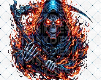 Grim Reaper Clipart: Spooky Halloween PNG (4097x4097 px)