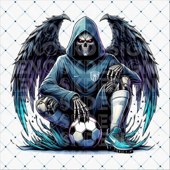 死神サッカーPNG：スポーツデカールグラフィック - Etsy 日本