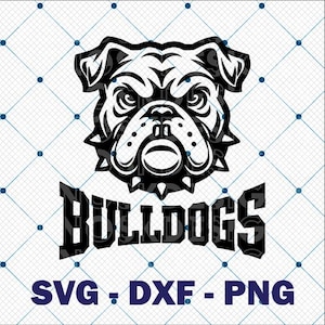 Bulldogs Mascot SVG, Digital Download, Bulldogs Cutting File, Sports Team Clipart, Mascot Design, School Spirit Decor, Bulldog SVG, Dog SVG