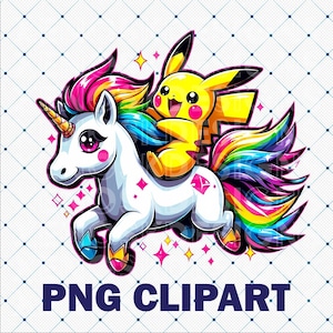 Personagem de videogame PNG, Anime png, Clip art de videogame, download digital, arquivo de sublimação, Arte de videogame, Impressão de anime, Unicórnio png