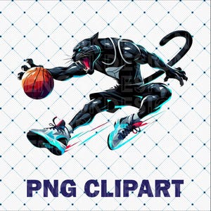 Pantera de baloncesto PNG Clipart: Logotipo de equipo deportivo (Arte digital)