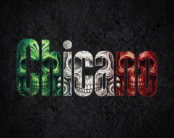 Chicano PNG, Mexican Flag Skull Sublimation Design, Mexican Pride Digital Download
