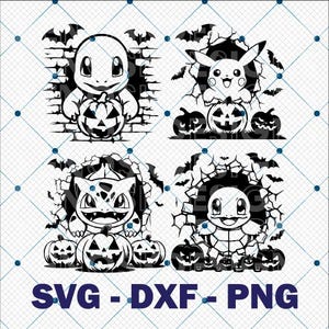 Halloween-spelkarakter SVG, Halloween svg, halloween decor svg, cartoon halloween, gluurder tekenfilm halloween, starter halloween svg