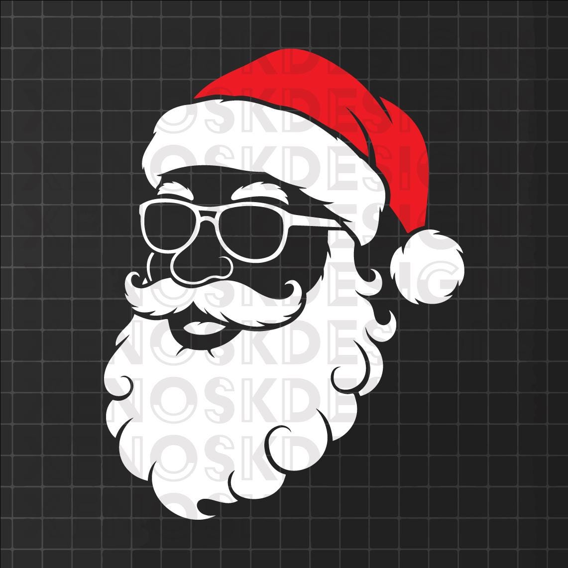 Christmas Funny Santa SVG DXF PNG, Santa Face Cut Files, Holiday Design ...