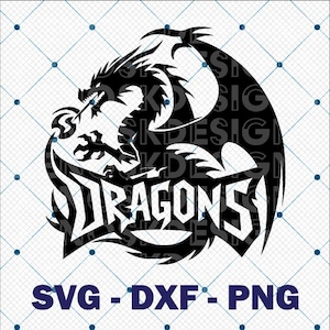 Dragons Mascot SVG: Sports Team Clipart (Digital Download)