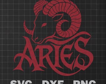 Widder Sternzeichen SVG | Ram Kopf Astrologie Clipart | Aries Logo Cut File