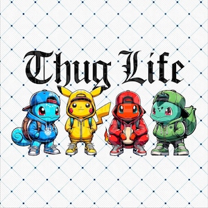 Thug Life PNG do pobrania w wersji cyfrowej, grafika gangsterska, sztuka hip-hopowa, moda uliczna, projekt cyfrowy dla fanów hip-hopu, grafika gangsterska