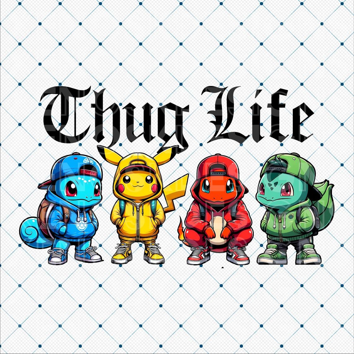 Thug Life PNG Digital Download, Gangster Clipart, Hip Hop Art, Streetwear Fashion Art, Digital Design for Hip Hop Fans, Gangsta Clip Art