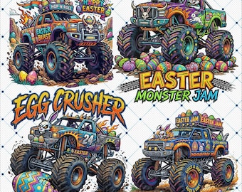 Easter Monster Truck PNG - Egg Crusher Shirt Graphics - Monster Jam Clipart