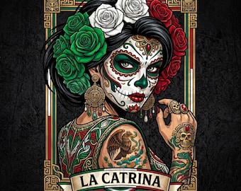La Catrina PNG, Day of the Dead Sublimation Design, Mexican Pride Digital Download