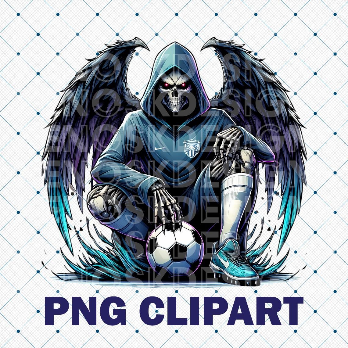 死神サッカーPNG：スポーツデカールグラフィック - Etsy 日本