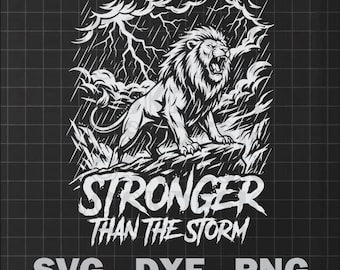 SVG "Mais Forte Que a Tempestade" - Design Motivacional para Adesivo de Vinil, Camiseta, Ecobag, Caneca