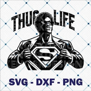 Thug Life SVG, Digital Download, Cut File, Craft Design, Silhouette Cricut, Vector Art, Hip Hop SVG, Gangster svg, Rap Culture