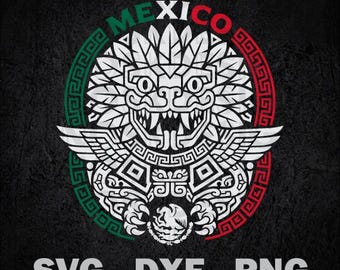 Mexico Aztec Quetzalcoatl SVG - Mexican Pride Design for Vinyl Decal, T-Shirt, Totebag, Mug