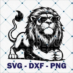 Funny Lion SVG Design, Animal Print Clipart, Digital Download, Cute Cartoon Lion Image, DIY Graphic for T-shirts, Funny Lion Graphic