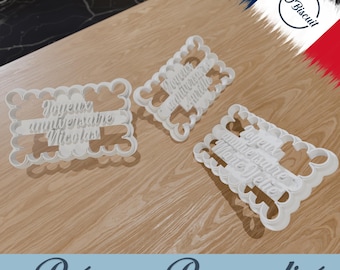 "Happy Birthday [First Name]" cookie cutter