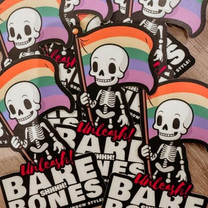 Unleash Bare Bones Sticker - LGBTQ Pride Sticker, Vinyl Pride Sticker, Waterproof Pride Sticker, Custom Pride Sticker, Equality  Sticker
