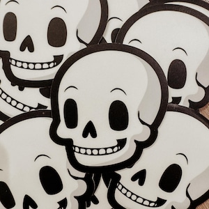 Black and White Skull Sticker - LGBTQ Pride Sticker, Vinyl Pride Sticker, Waterproof Pride Sticker, Custom Pride Sticker, Equality  Sticker