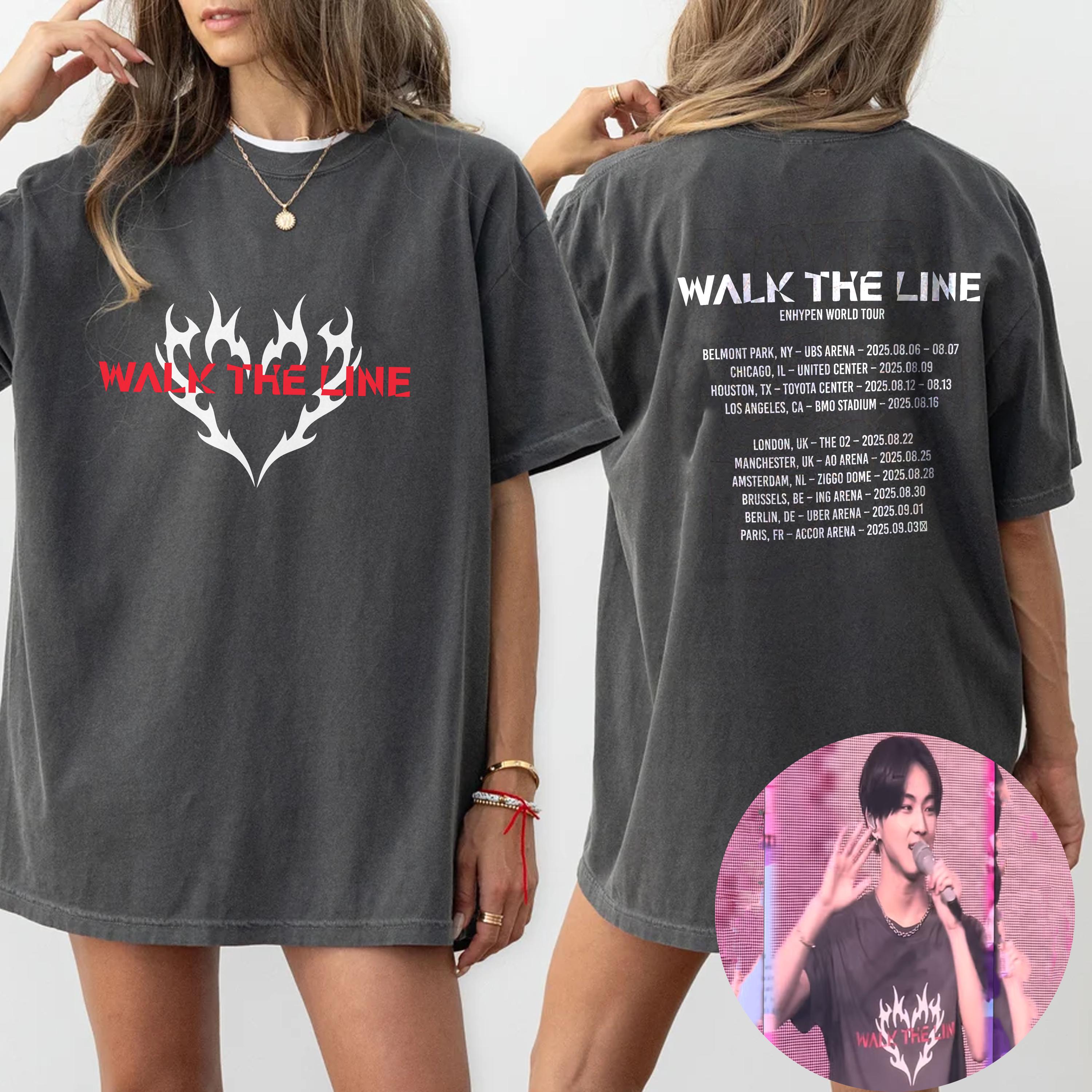 ENHYPEN walk the line Tシャツ ENHYPEN - WALK THE LINE - WORLD TOUR - OFFICIAL MERCHANDISE