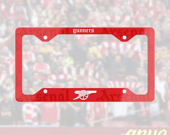 Arsenal License Plate Frame, Sports Fan Gift, Gunners Metal Auto Tag Holder, Home Decor, Custom Metal Frame, Car Accessories