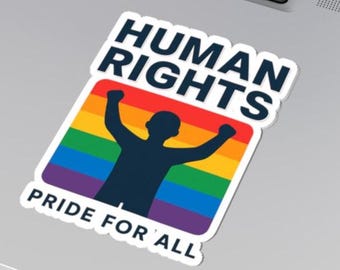 LGBTQ Pride, Human Rights, Diversity and Inclusion, Sticker, Laptop, Water Bottle, Journals | 3"