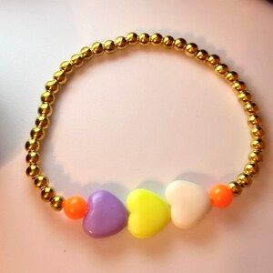 Colorful Bracelet &#39;Halloween Hearts&#39;, Bead Bracelet, Heishi Bracelet, Custom Gifts, Friendship Bracelet, Gift for Her
