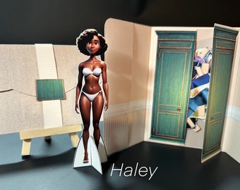 Haley paper doll set with folio