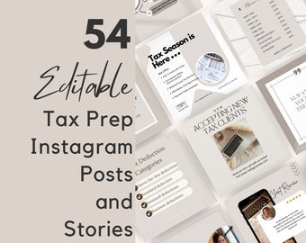 Publicaciones de Instagram sobre preparación de impuestos: Plantillas de Canva para preparadores de impuestos